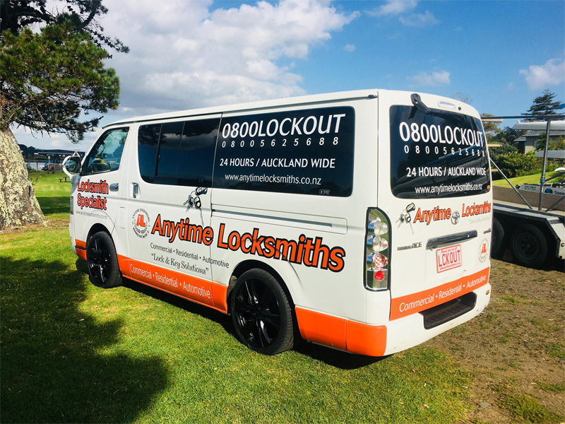 Anytime Locksmiths mobile van parked up and ready for emergency locksmith call-outs